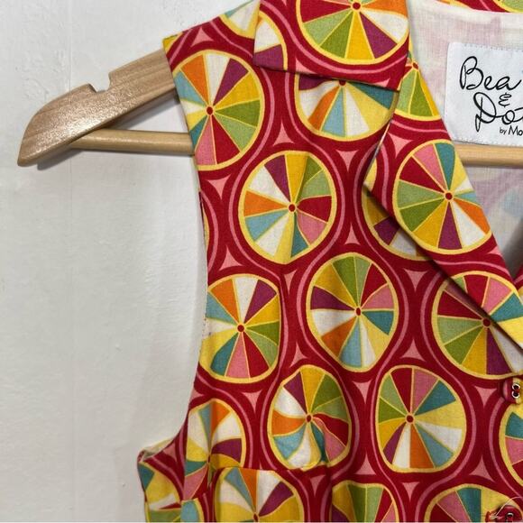 Bea & Dot by ModCloth Palette on Parade Pinwheel Rainbow Retro Dress Size Small - Picture 6 of 16
